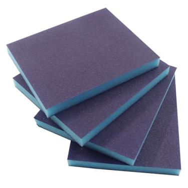 Imagem de Hordion 8 peças de esponja de lixa de 180 grãos, almofadas de lixa de espuma macia, blocos de lixamento secos e úmidos, lixas laváveis e reutilizáveis para móveis de madeira, metal, drywall