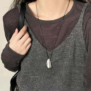 Imagem de Colar Western Boho para mulheres, gargantilha de couro, joias, presentes, moderno, concerto, outono, moda, presentes de Natal, presentes de amizade para mulheres, dia dos namorados, Medium, Latão, Sem