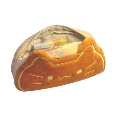 Imagem de Estojo Escolar Gato Caramelo de Pelúcia Hub Diário, Estojo de Veludo, Grande Capacidade (20-30 Canetas), Presente para Meninas e Adolescentes