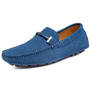 Imagem de Mocassim masculino Go Tour Penny mocassim mocassim para dirigir sem cadarço mocassim mocassim sapatos de barco, Sapphire Blue, 14