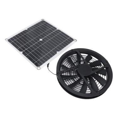 Imagem de GLOGLOW Kit de Ventilador de Painel Solar de 12 W, Exaustor Solar para Galinheiros, Estufas e Casas de Animais de Estimação Com Velocidade Ajustável e Malha de Metal Durável para Aquicultura
