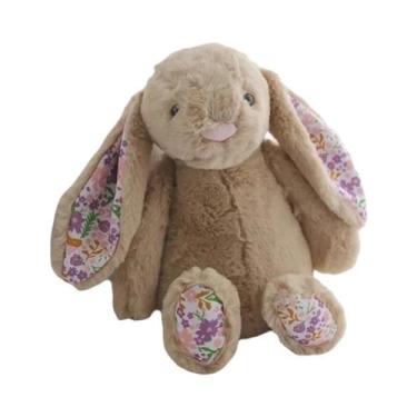 Imagem de Boneca De Coelho Jellycat Macia Branca E Rosa De 30cm, Brinquedo De Pe