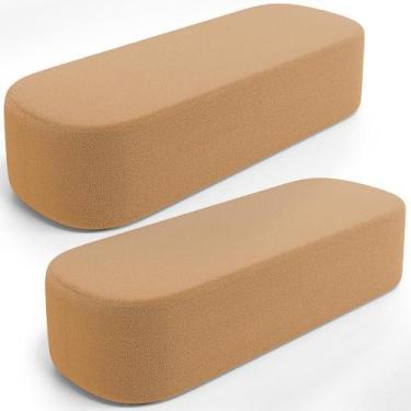 Imagem de Kit 02 Puffs Decorativos Orgânicos Para Living Quarto 160cm Doha W01 B