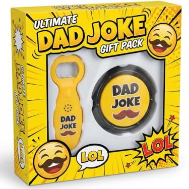 Imagem de Pacote Deluxe Dad Joke: Abridor de garrafa e botão que fala alto - O melhor presente para pais em todos os lugares