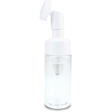 Imagem de Frasco Pump com Escovinha de Silicone Espumador Porta Sabonete Escova Silicone Limpeza Facial para Skin Care - 170 ml