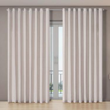 Imagem de Cortina Voil Gaze De Linho 5,60 M X 2,70 M 100% Poliéster - Bege