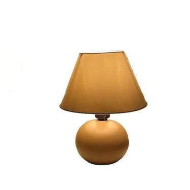 Imagem de Abajur Luminaria De Ceramica Com Cúpula Sala Quarto Ambiente Decoração Adulto Cor Fria(Marrom Claro)
