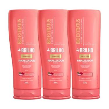 Imagem de kit 3 Finalizador Hidratante Mais Brilho 200gr Bio Extratus