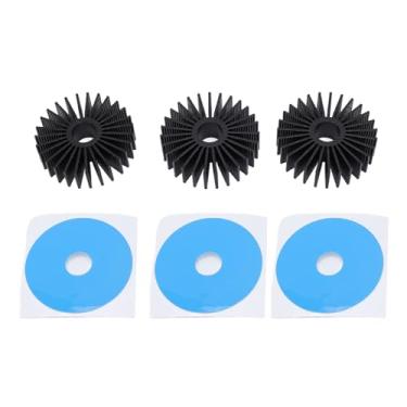 Imagem de Cryfokt Dissipação de Calor Eficiente do Dissipador de Calor Redondo do Motor da Impressora 3D para Várias Impressoras Liga de Alumínio 36mm 3 Conjuntos