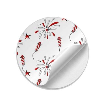 Imagem de Ladrilho Decorativo de Cerâmica com Estampa de Fogos de Artifício Festivo