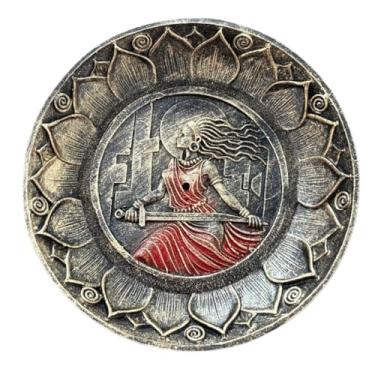 Imagem de Incensário Prato de Orixás 12cm em Resina Iansã