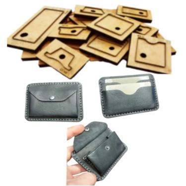 Imagem de YJIUYUANQ Matrizes de corte de couro, suporte de cartão de carteira, ferramenta de perfuração de madeira para projetos de artesanato DIY