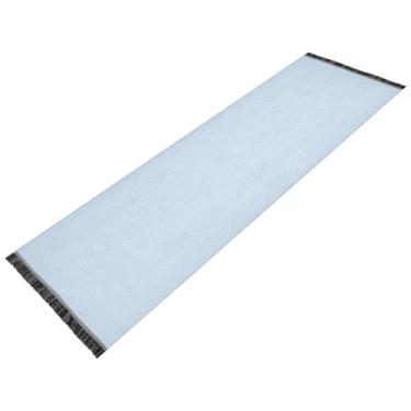 Imagem de GAIGEO Tapetes elegantes azuis claros, tapete antiderrapante de poliéster, tapetes de lavanderia, 183 x 59,7 cm, tapetes corredores