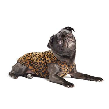 Imagem de Jaqueta de lã elástica Goldpaw para cães pequenos – Suéter quente e super macio – Colete para animais de estimação para outono e inverno – Roupas caninas feitas nos EUA – Lavável na máquina – Leopardo