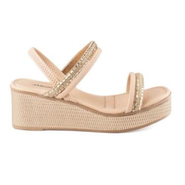 Imagem de Sandália Anabela Elástico Mississipi ME671-0004 - Bege
