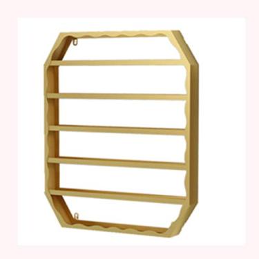 Imagem de Prateleiras flutuantes de metal para armazenamento de esmaltes de parede prateleira de esmalte de metal de 5 camadas, prateleira de esmalte de unha simples de 5 camadas para armazenamento, prateleira