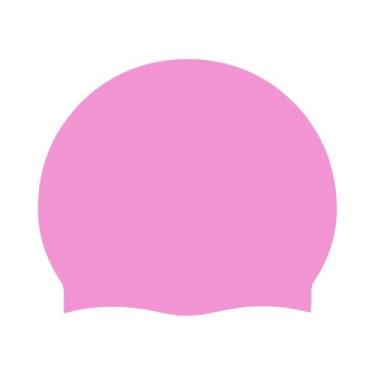 Imagem de Touca De Natação Unissex De Silicone Impermeável Para Cabelos Longos, 
