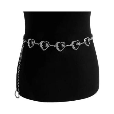 Imagem de Cintos Femininos Vintage Punk Gótico Com Pingente De Lua E Sol, Cintur