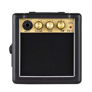 Imagem de Amplificador de Guitarra Elétrica PG-5 5W Alto-falante Controle Volume e Entrada Dedicada Alta Sensibilidade Porta para Fone Ouvido Compacto Confiável Grampo Metal Prática Estudantes