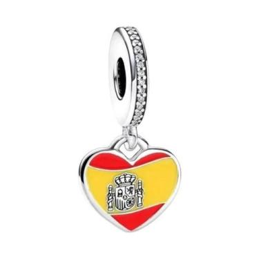 Imagem de Pingentes De Coração Com Bandeiras De 31 Países Para Joias DIY Feminin