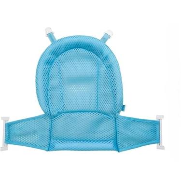 Imagem de Rede de Proteção para Banheira de Banho Apoio Segurança Ajustável Cinza Azul Rosa (Azul)