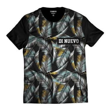 Imagem de Camiseta Penas Douradas Verão Rio Street Wear - Di Nuevo, Preto, XG