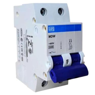 Imagem de Disjuntor Termomagetico WEG Bipolar Mdw Curva C 16A, Branco