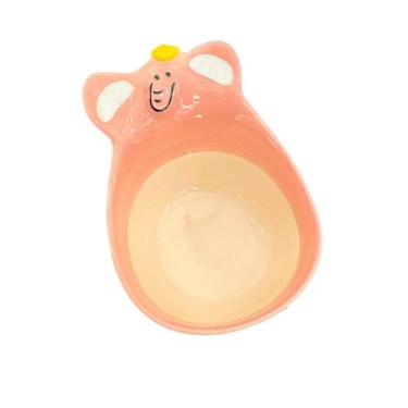 Imagem de Prato de mergulho de animal de desenho fofo criativo de cerâmica sob o esmalte prato de vinagre - prato de elefante em pó -120 ml