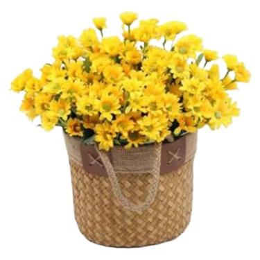 Imagem de BuquêS De Flores De Cerejeira Artificiais – Arranjos Decorativos Adequados Para Centros De Mesa, Vasos E DecoraçãO De Interiores.(1,Amarelo-4)