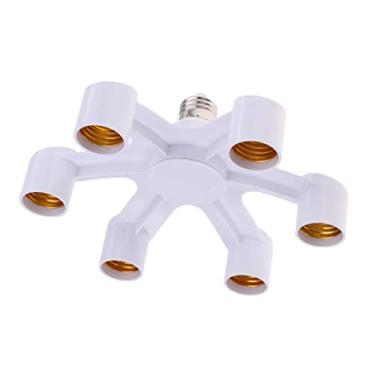 Imagem de Gralara Adaptador de Base de Lâmpada E27, Acessórios para Adaptador Divisor de Tomada Confortável, 1 E27 a 6 E27