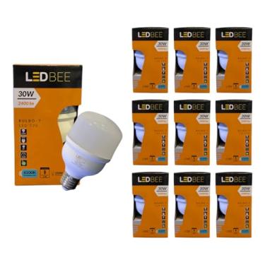 Imagem de Kit 10 Lâmpada Led Super Bulbo 30w E27 Luz Branco Frio 6500k
