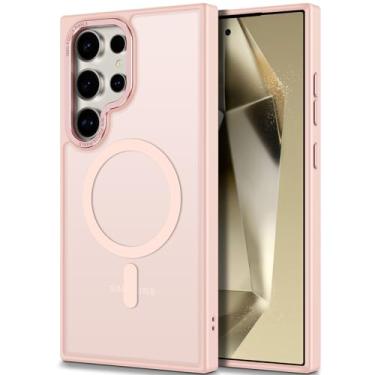 Imagem de Hython Capa para celular Samsung Galaxy S24 Ultra, magnética, translúcida, fosca [compatível com MagSafe] Capa protetora rígida fina e fina à prova de choque para mulheres, homens, meninas, meninos