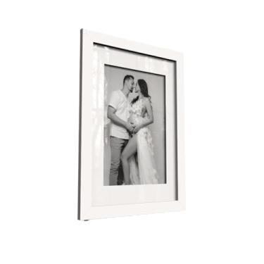 Imagem de Kit 6 Quadros Decorativos 15x21 cm com Paspatur – Moldura Fotográfica Elegante para Decoração(MOLDURA BRANCA PASPATUR BRANCO)