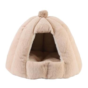 Imagem de ZJchao Cama de Caverna para Gatos, Cama de Gato Toca de Aquecimento, Almofada Removível e Lavável Com Capuz para Animais de Estimação, Barraca para Ambientes Internos Aconchegantes e (L)