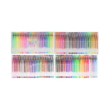 Imagem de Conjunto De 100 Canetas Gel Coloridas Para Colorir, Desenhar, Doodle, 