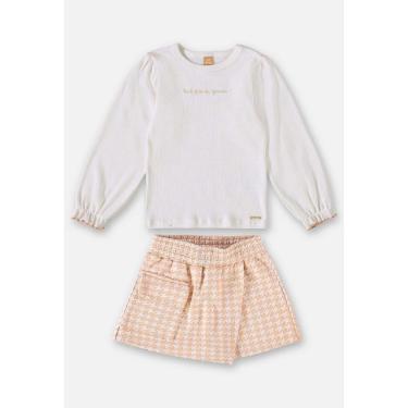 Imagem de Conjunto Infantil Menina Blusa/Short Saia Xadrez Up Baby-Feminino
