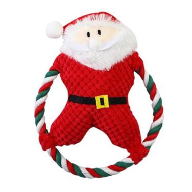 Imagem de CUOFYUNL Squeaky Plush Dog Toys Cartoon Bonito Interativo Aliviar Ansiedade Limpeza de Dentes Brinquedos de Pelúcia para Animais de Estimação Cães Gatos (Vermelha)