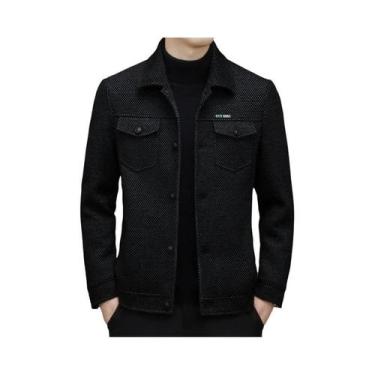 Imagem de Jaqueta Casual Masculina De Lapela Grossa De Alta Qualidade Tendência 
