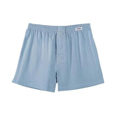 Imagem de Cuecas Boxer Masculinas De Cintura Média, Respiráveis, Sólidas, Com Ab