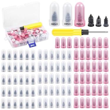 Imagem de 85/101 peças de reparo de pneu prego de borracha espiral parafuso de pneu ferramenta rápida auto serviço plugue de reparo de pneu para carro, motocicleta, caminhão, trator, reparo de perfuração de