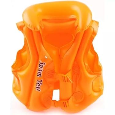 Imagem de Colete Flutuante Infantil para Crianças Mais de 2 Anos - Seguro para Piscina e Praia, Auxiliar de Natação Juvenil, Proteção e Diversão Aquática (Laranja,P - 10 a 20 KG (2-4 anos))