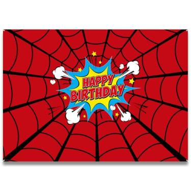 Imagem de Boao Faixa de teia de aranha de 1,5 m x 1,2 m, pano de fundo, grande, tema de festa, adereços de cabine de fotos para meninos, festa de aniversário, chá de bebê, decoração de fotografia
