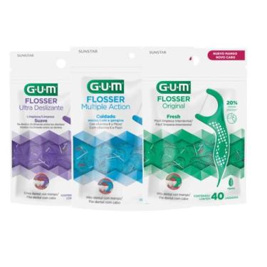 Imagem de GUM Kit Flosser Multiplação + Original + Ultra Deslizante