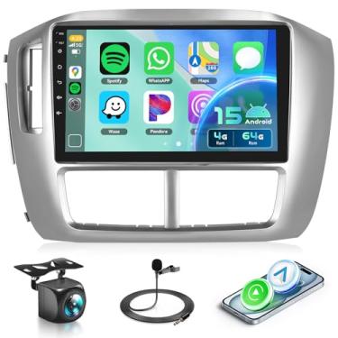 Imagem de [Android 15/4G + 64G] Rádio automotivo para Honda Pilot 2006 2007 2008 com tela sensível ao toque sem fio CarPlay Android Auto, tela sensível ao toque IPS de 9 polegadas 1280 x 720P com câmera BT GPS