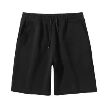 Imagem de Bermuda Esportiva Masculina De Verão Em Algodão Pesado, Respirável, Ca