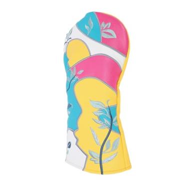 Imagem de SPYMINNPOO Capas para Cabeça de Golfe, Capas para Tacos de Golfe de Couro Pu, Capa Elástica Leve Com Bordado para Homens e Mulheres (1/MOTORISTA)