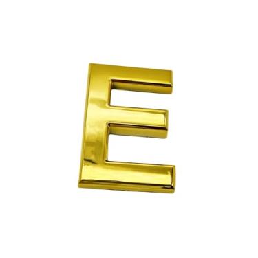 Imagem de NumRealm Número de porta, números de casa à prova d'água 3D, endereço de caixa de correio autoadesiva, jardim, apartamento, hotel, café, sinalização, dourado-E