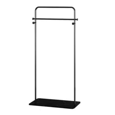 Imagem de SLGGPJBU Cabideiro de ferro que economiza espaço com base de mármore, suporte de roupas independente para pendurar roupas, cabideiro, cabideiro, suporte de roupas de entrada