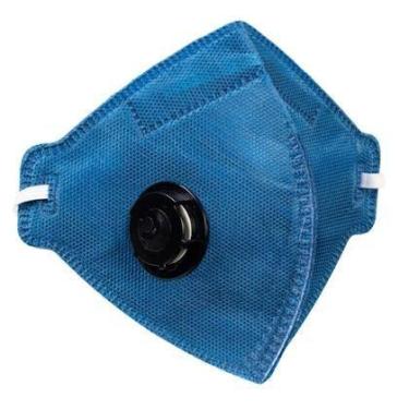 Imagem de Máscara Respirador Descartável Pff2 com Válvula Azul Camper