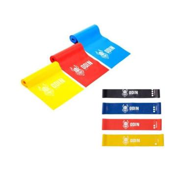 Imagem de Kit Mini Bands 4 intensidades Faixas Elásticas Thera Odin Fit